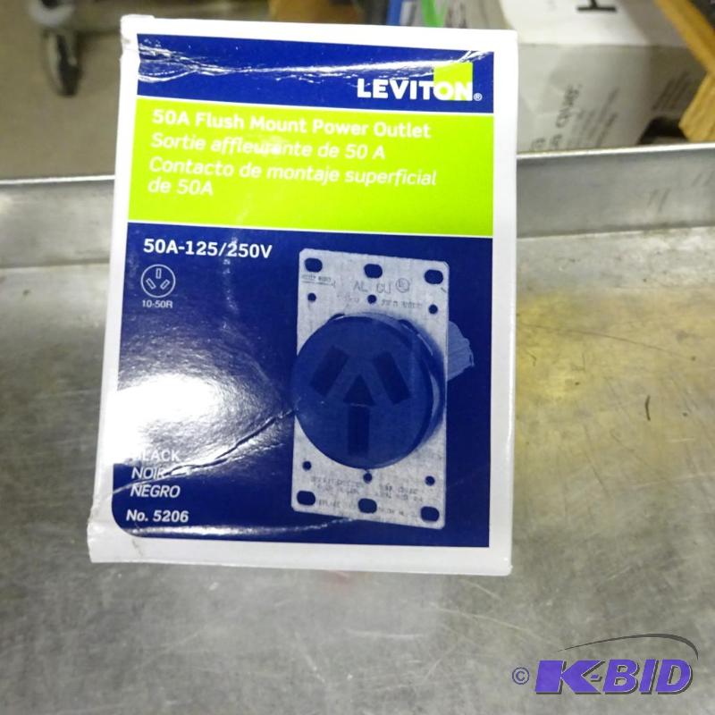 lot 196 image: New electrical lot including qty 3 Leviton br...