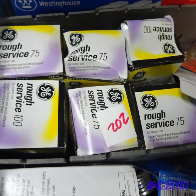 lot 202 image: New quantity 6 GE brand rough service light b...