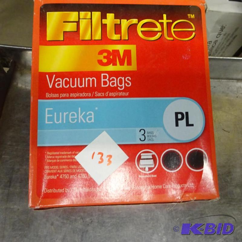 lot 214 image: New 3 packages of 3m brand Filtrete vacuum ba...