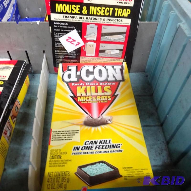 lot 228 image: New pest control lot included 4 pack of Dcon ...