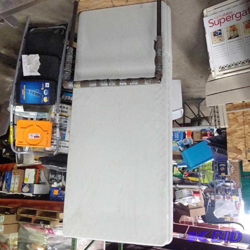 lot 234 image: New 6 ft thermoplastic folding table. Some da...
