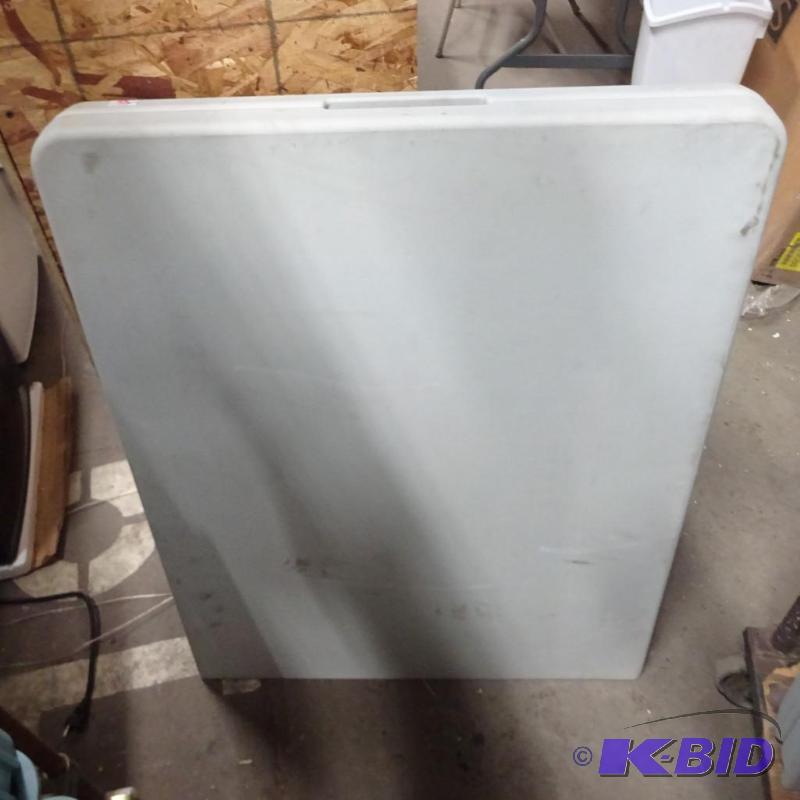 lot 237 image: New 6ft Fold In Half thermoplastic folding ta...