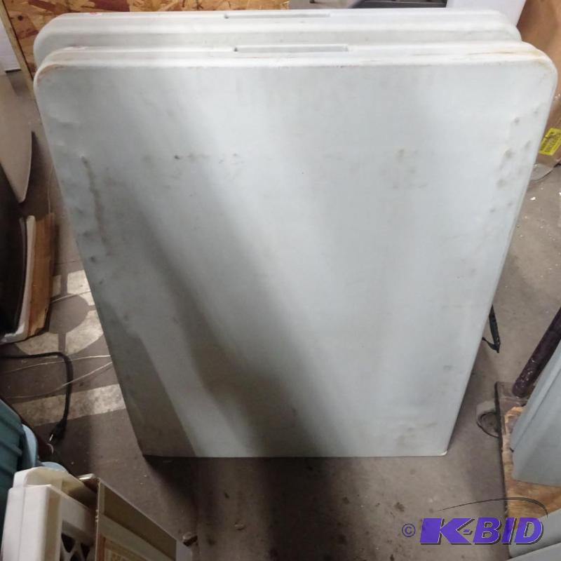 lot 239 image: New 6ft Fold In Half thermoplastic folding ta...
