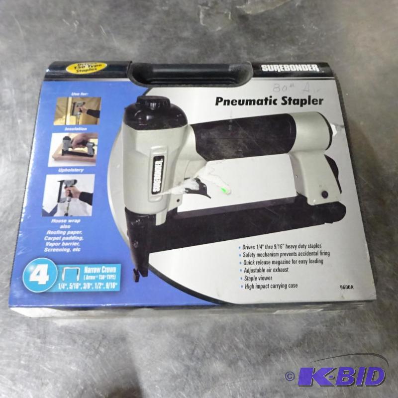 lot 253 image: New SureBonder Pneumatic Stapler. Drives 1  ...