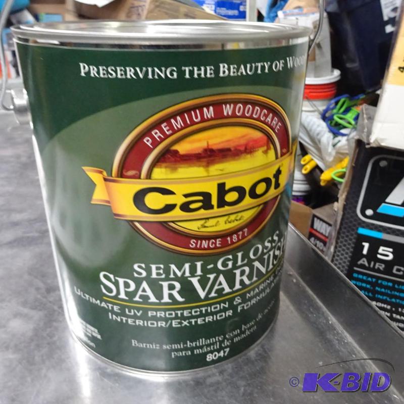 lot 256 image: New gallon of Cabot Semi Gloss Spar Varnish...