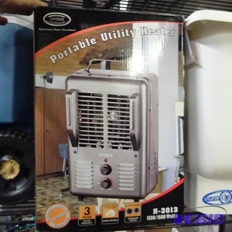 lot 264 image: New Optimus Portable Utility Heater  milkhou...