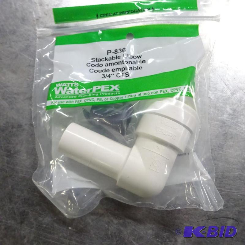 lot 276 image: New qty 5 Watts brand stackable elbow for PEX...