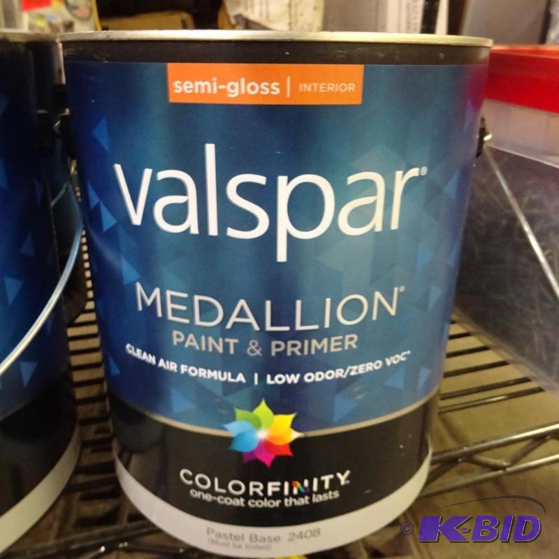 lot 288 image: New qty 2 gallons Valspar Medallion Paint and...