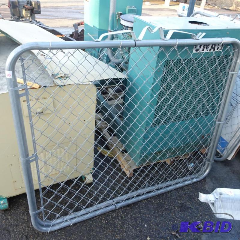 lot 343 image: New qty 2 Chain link Fence Gates 4 ft x 10 ft...