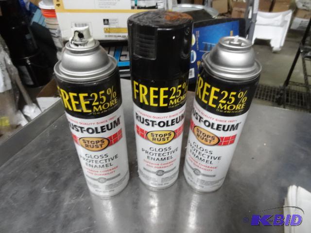 lot 6 image: New lot quantity 3 cans of Rust Oleum brand g...