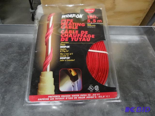lot 74 image: New wrap on electric pipe heating cable. 18 f...