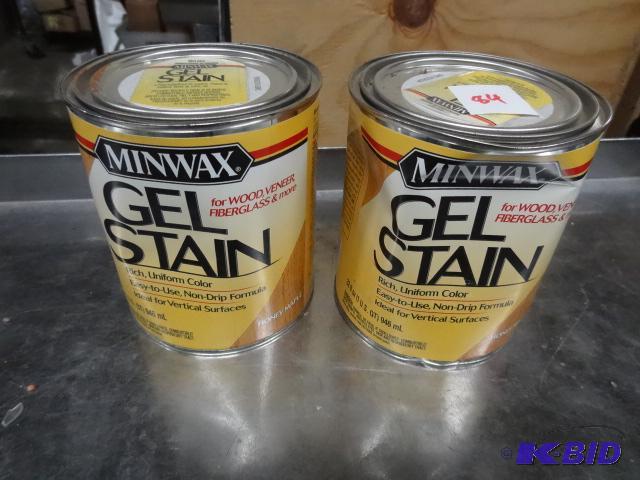 lot 84 image: New lot qty 2 minwax brand gel stain for wood...