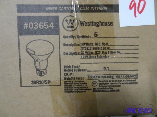 lot 90 image: New case of quantity 6 Westinghouse brand spo...