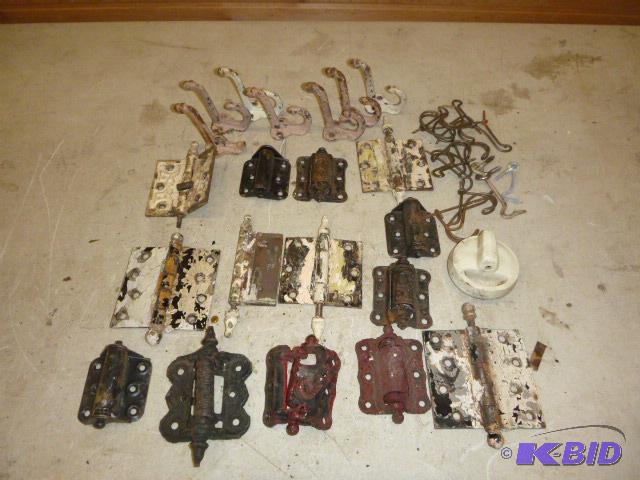 lot 151 image: Miscellaneous Vintage Hinges and Hardware...
