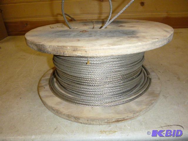 lot 155 image: Spool of 14" Steel Cable...