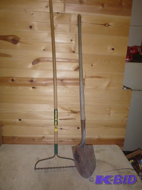 lot 245 image: Garden Rake and Shovel...