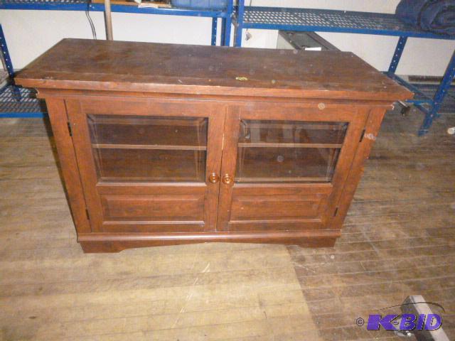 lot 25 image: TV Stand 48" - has some wear and tear....