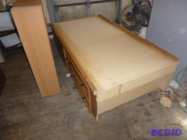 lot 27 image: Twin Size Bed with Headboard...