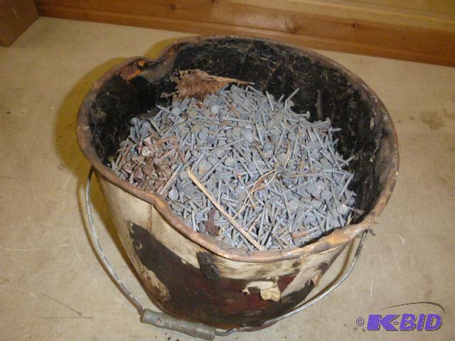 lot 276 image: Pail of 1 58" Roofing Nails...
