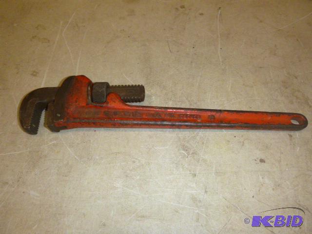 lot 280 image: 18" Ridged Pipe Wrench...