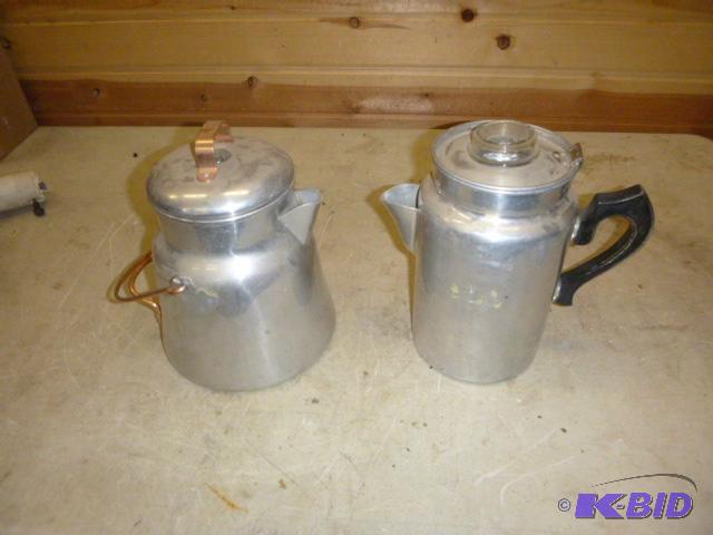 lot 300 image: 2 Vintage Stove Top Coffee Pots...