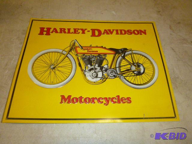 lot 35 image: Harley-Davidson Motorcycles Metal Sign 14&quo...