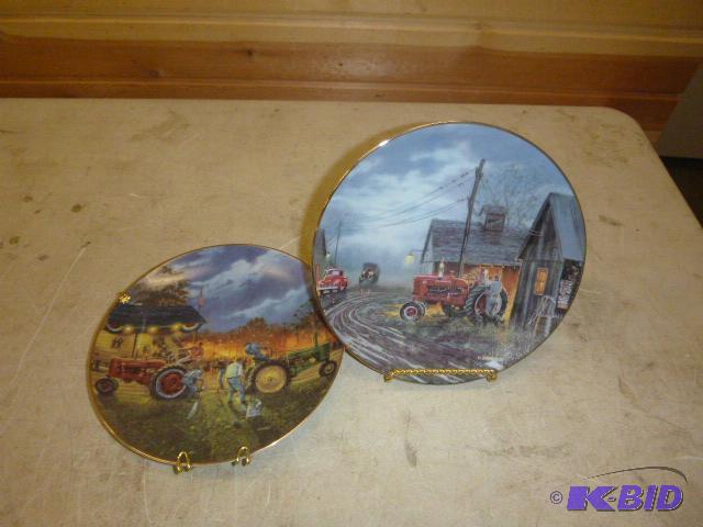 lot 39 image: 2 Farm Tractor Decorative Plates...