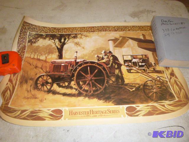 lot 40 image: 3 Harvestor Heritage Series Posters 16" ...