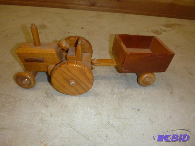 lot 42 image: Wooden Tractor and Cart...