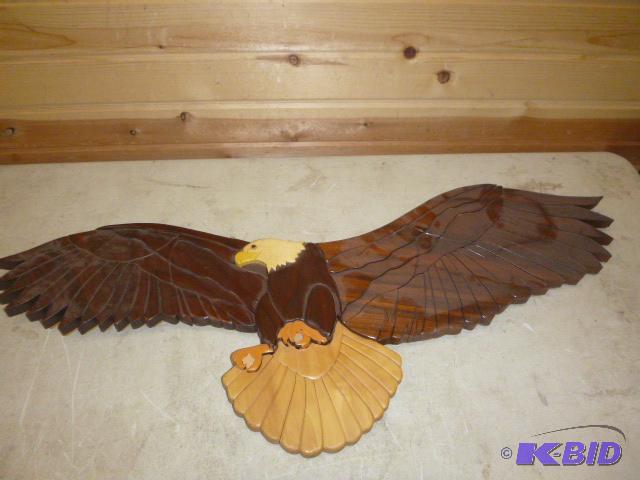 lot 61 image: Eagle Wood Art...