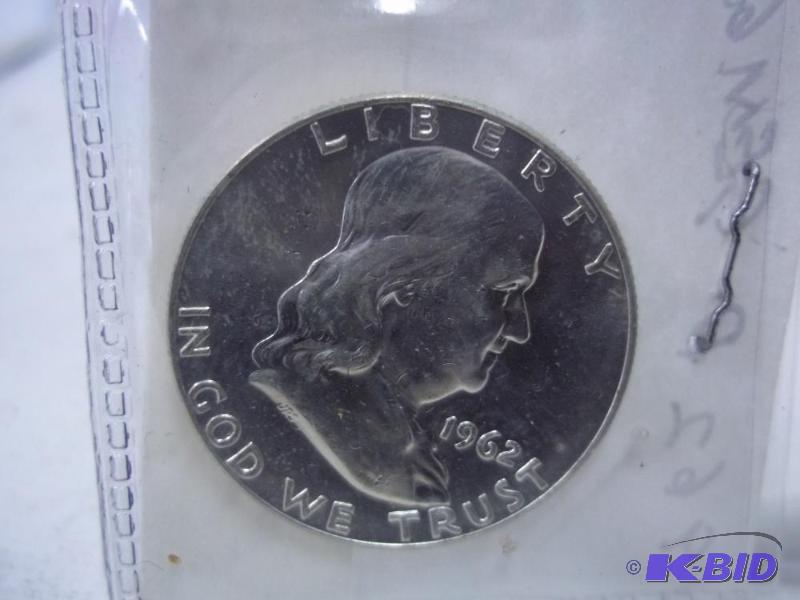 1962 D GEM Benjamin Franklin Half Dollar...