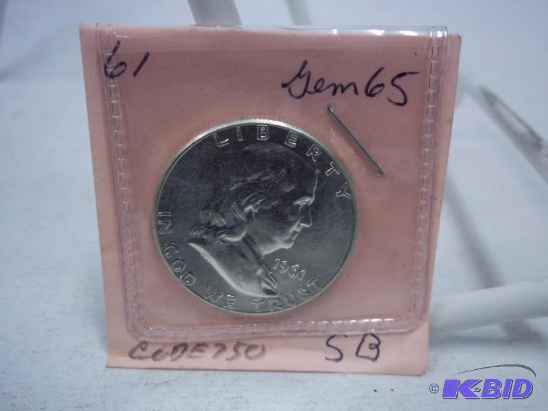 1961 Benjamin Franklin Half Dollar...