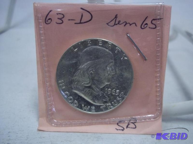 1963 D Benjamin Franklin Half Dollar...