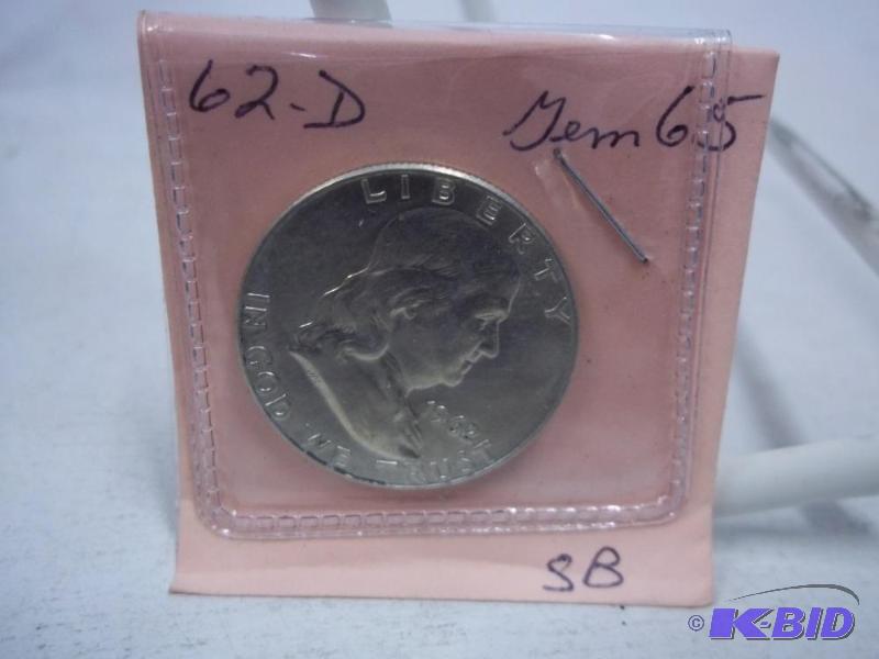 1962 D Benjamin Franklin Half Dollar...