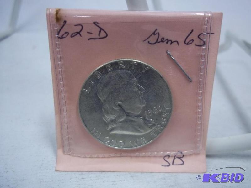 1962 D Benjamin Franklin Half Dollar...
