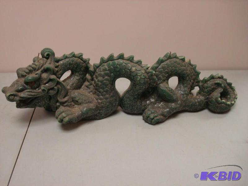 Wax Dragon Candle, Shows Wear, Dusty, Some Fl...