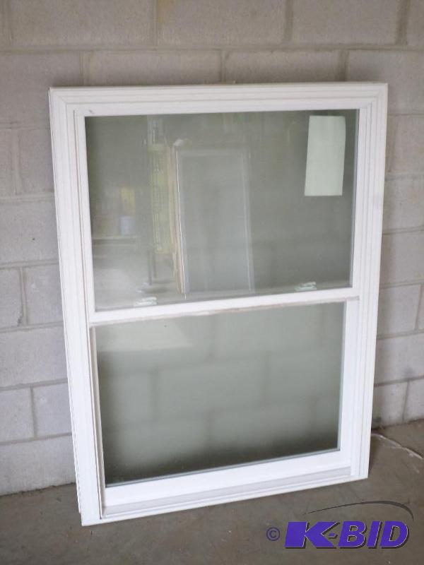 lot 110 image: New 53&quotx39.5" Double Hung White Vin...