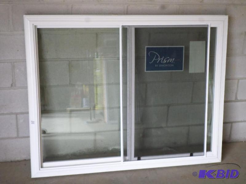 lot 111 image: New 59&quotx46" Double Hung White Vinyl...