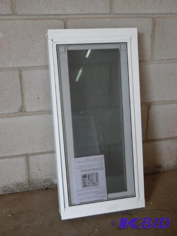lot 121 image: New 30.75&quotx14.75" White Vinyl Windo...