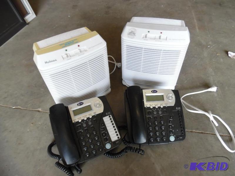 lot 141 image: Box Lot (2) Air Purifiers & (2) Phone Se...