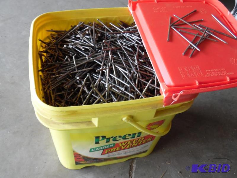 lot 151 image: Bucket Of 3" Nails...
