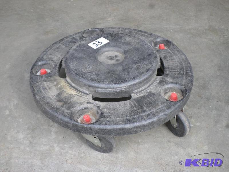 lot 23 image: Rubbermaid Commercial Trash Can Dolly...