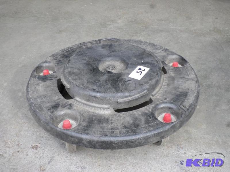 lot 25 image: Rubbermaid Commercial Trash Can Dolly...