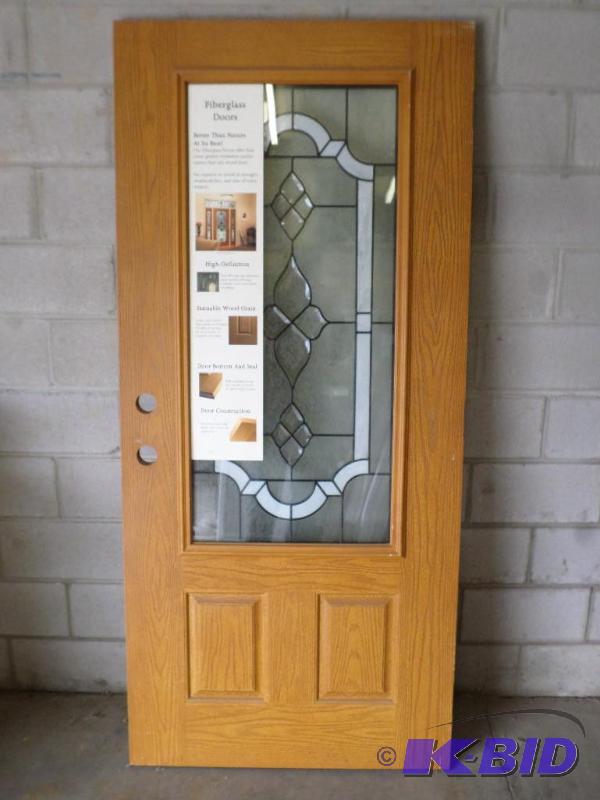 lot 60 image: 36&quotx80" FiberglassWood Entry Door...