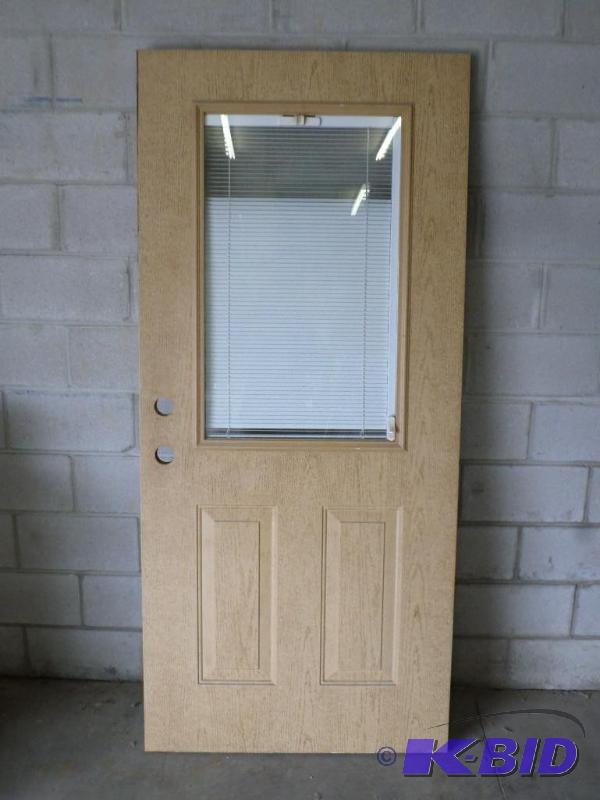 lot 61 image: 36&quotx80" FiberglassWood Entry Door...