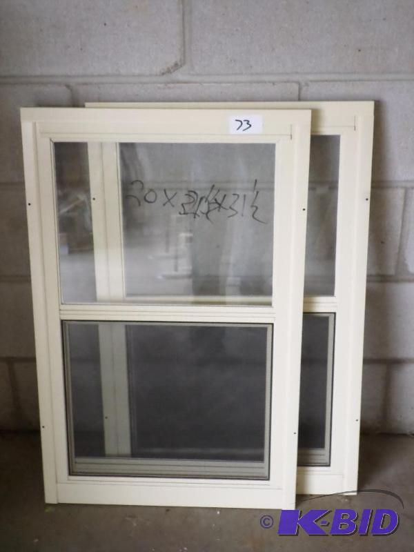 lot 73 image: (2) New 20" x 31.5" Aluminum Window...
