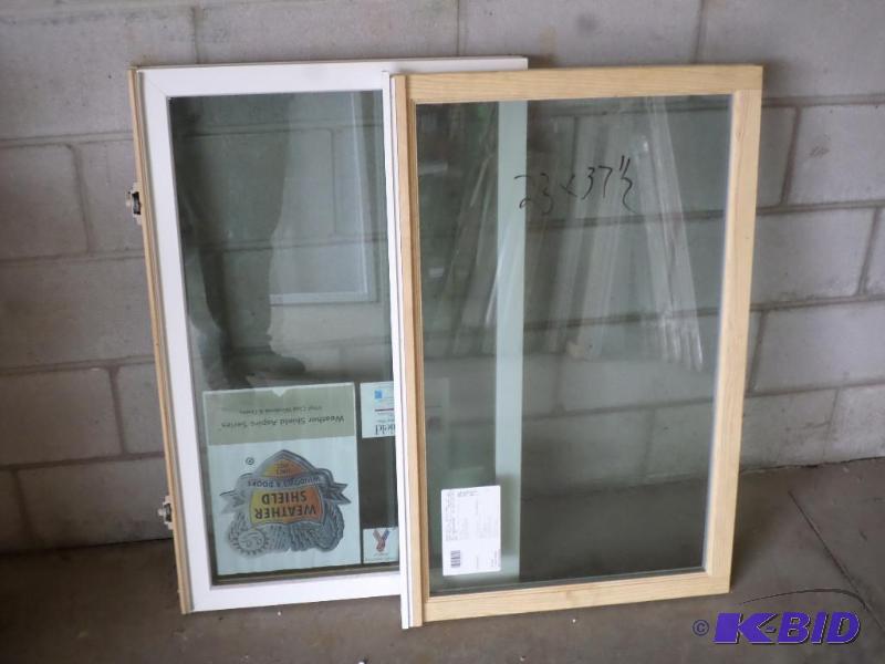 lot 75 image: (2) New 23" x 37.5" Vinyl Clad Wind...