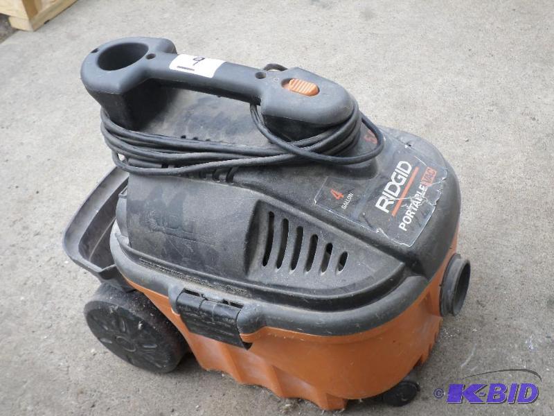 lot 9 image: Ridgid 5GP 4-Gallon Portable Vac, No Hose...