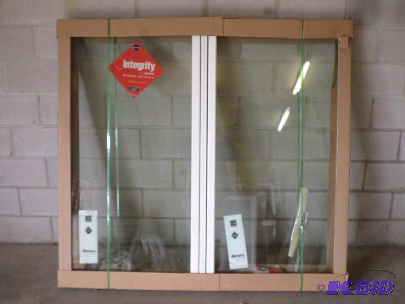 lot 94 image: New 59&quotx64" White Vinyl Double Pane...