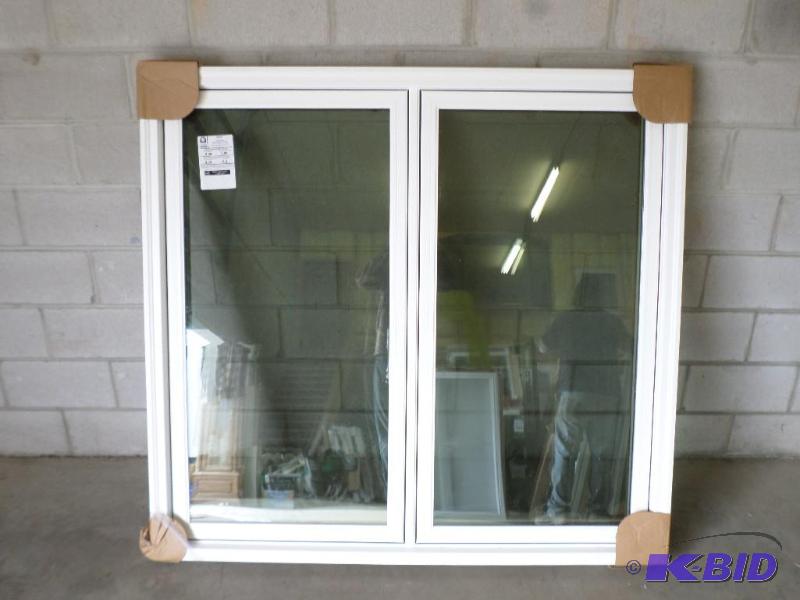lot 96 image: New 54&quotx58" White Vinyl Double Pane...